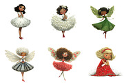 Whimsical Fairy Clipart, an Illustration by CreationArt (Thumbnail 3 of 6)