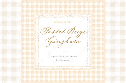 Gingham Pastel Lilac Pattern Frames, a Graphic by LABFcreations