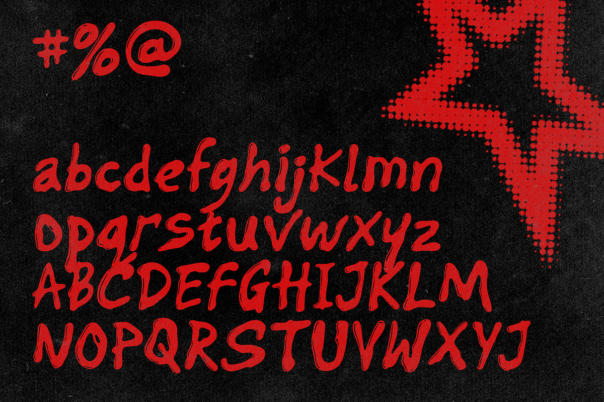 Cuffs Distressed Noise Display Font, a Handwritten Font by dansdesign (Photo 3 of 9)