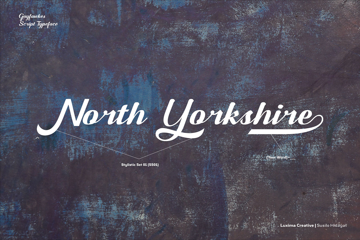 Guyfawkes Script, a Script Font by Luxima (Photo 5 of 8)