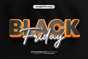 Black Friday 3D Editable Text