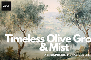 30+ Timeless Olive Grove & Mist, a Decorative Illustration by Virgo Studio