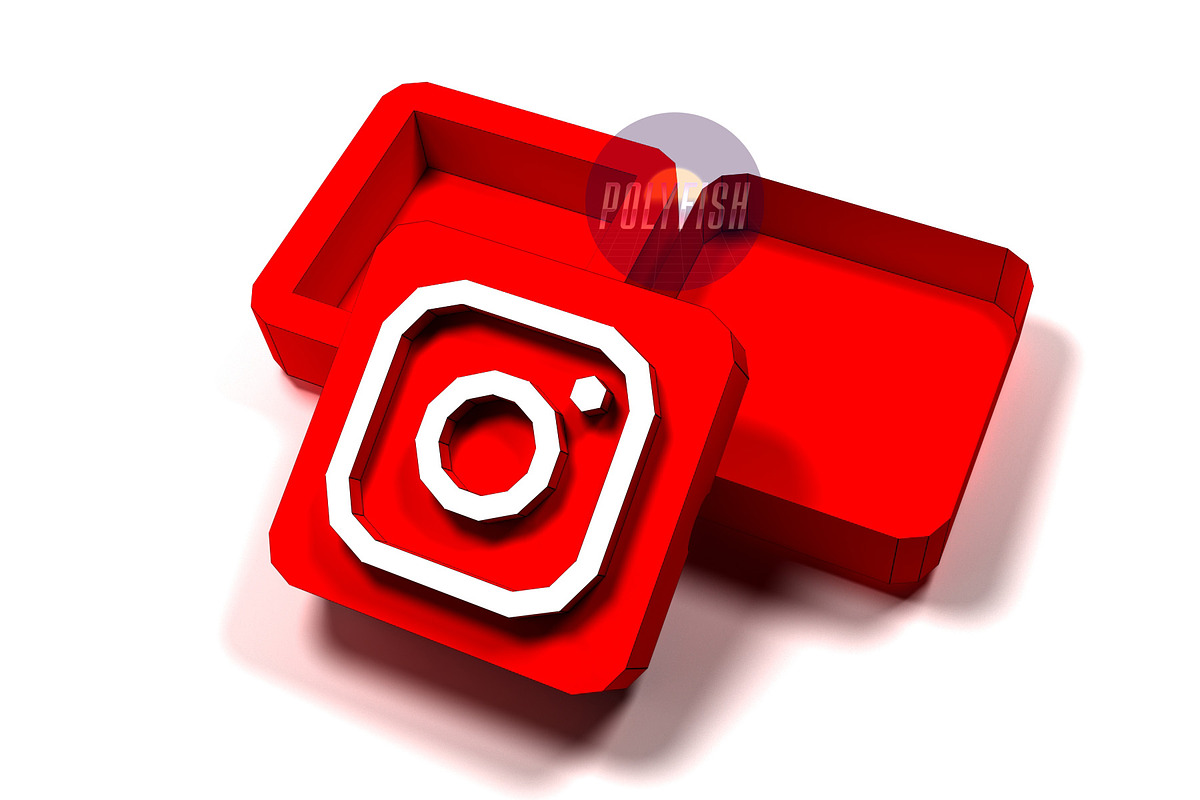 DIY Instagram Box 3D model template, a Graphic by PolyFish