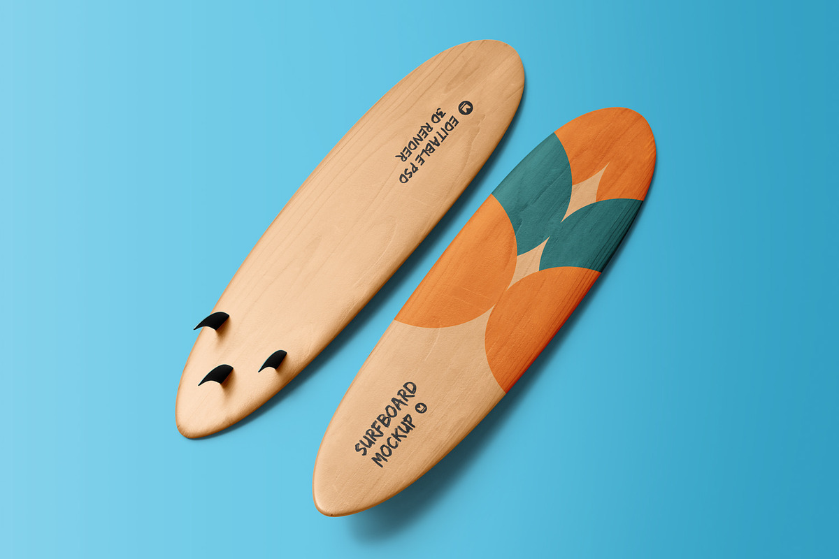 Wooden Surfboard Mockup, a Product Mockup by RamStudio2 (Photo 9 of 16)