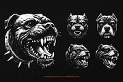 10 Bundle Dark Art Pitbull Dog Beast, an Illustration by Morspective (Thumbnail 5 of 7)