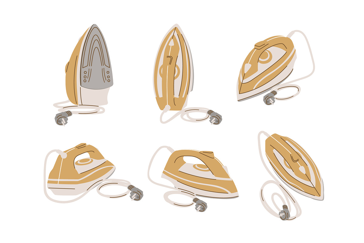 Steam irons for clothes set, an Object Illustration by Good Studio (Photo 1 of 6)