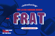 Frat Font - Modern Sans Serif, a Sans Serif Font by Pixnugget (Thumbnail 1 of 6)