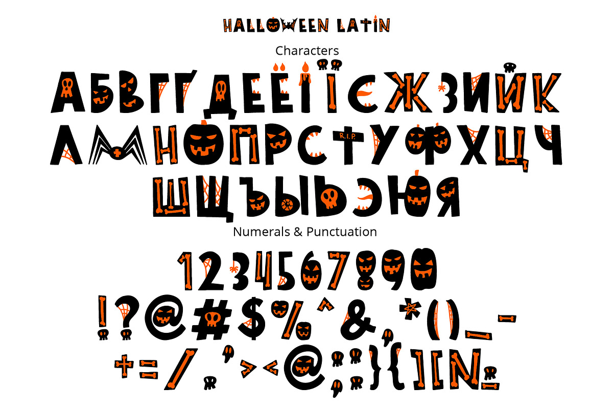 Halloween color font, a Font by Malena (Photo 3 of 8)