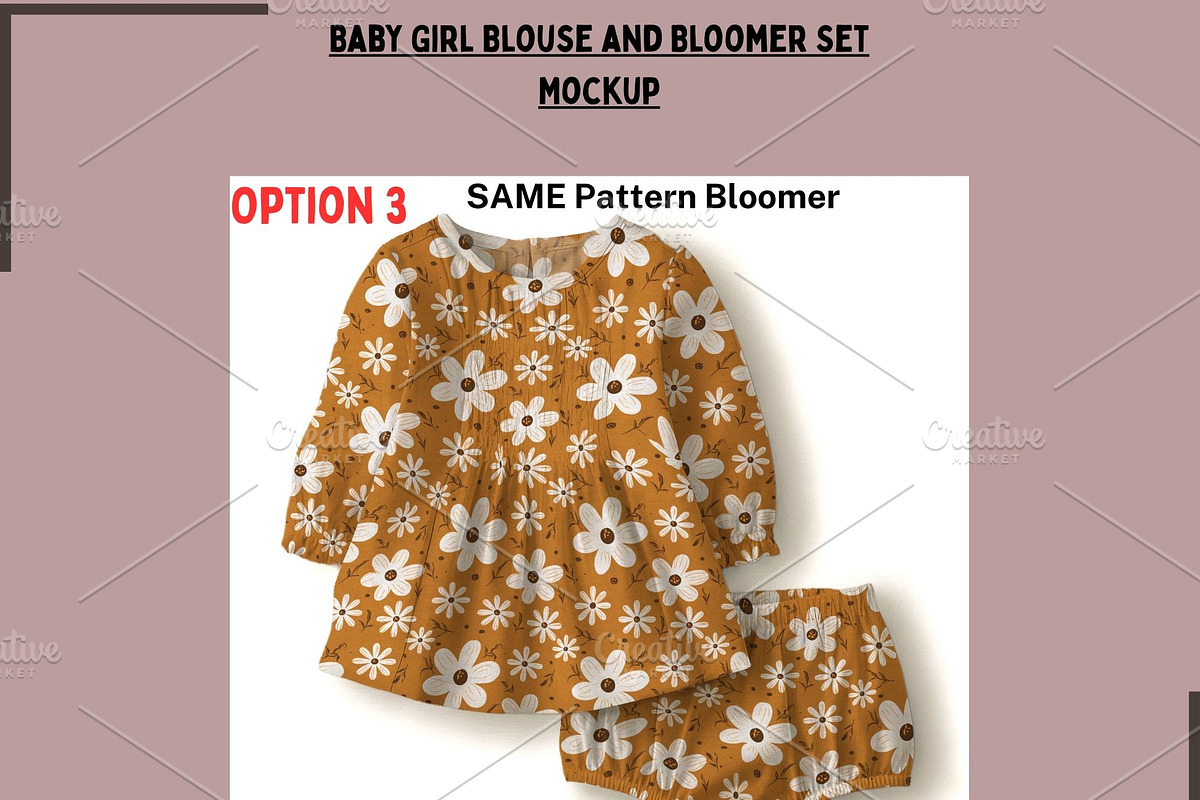 Baby Blouse and Bloomer Set Mockup, a Hoody Mockup by Nora Gad (Photo 8 of 21)