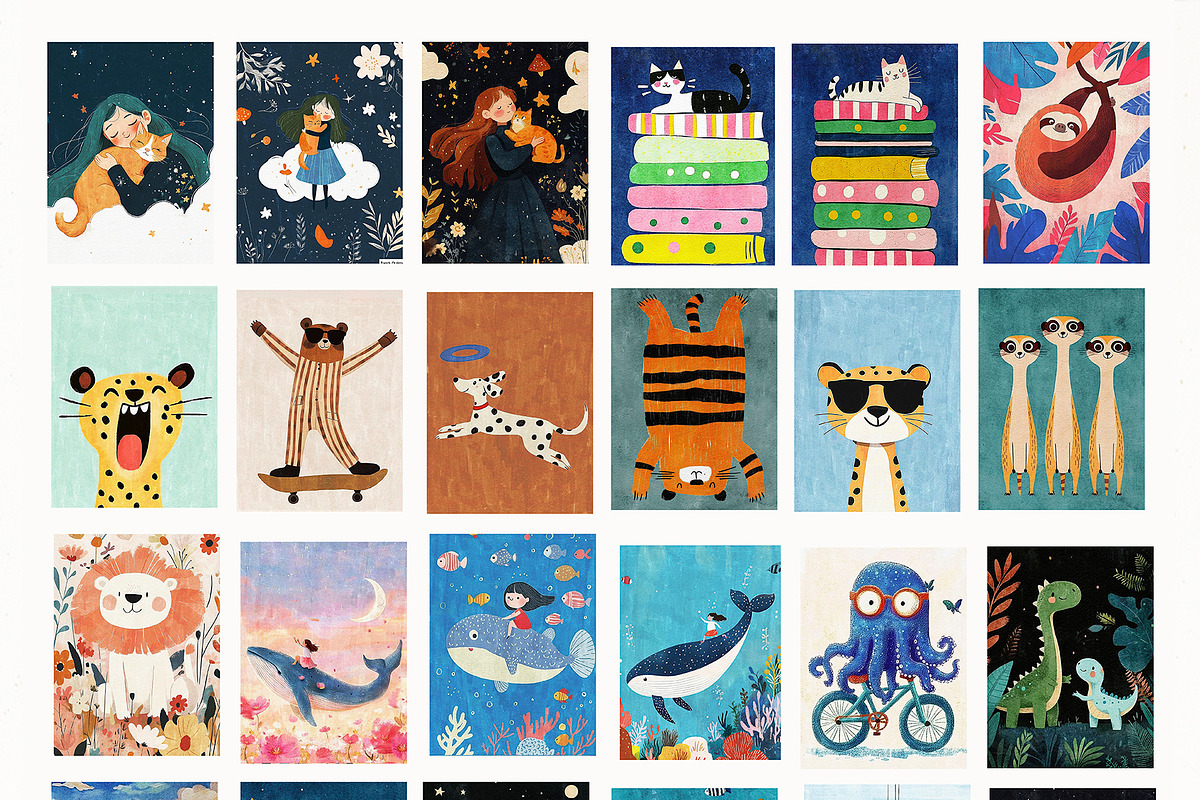 Nursery 120+ Prints Bundle, a Background Graphic by Artemsky (Photo 6 of 10)