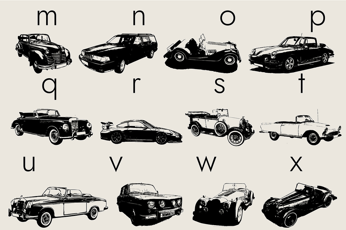 Cars Dingbats Font, a Symbol Font by Minimalartstudio (Photo 5 of 8)