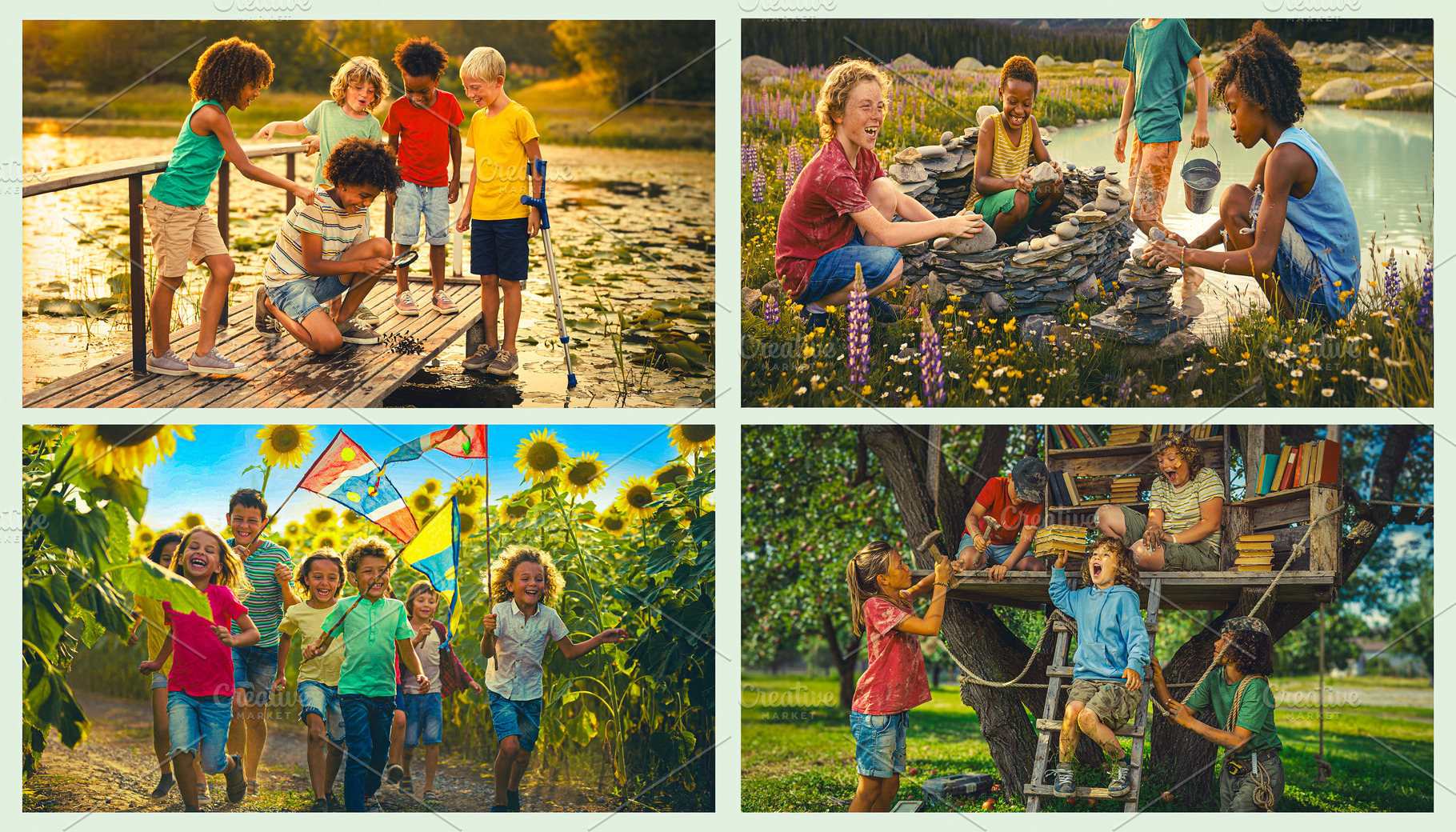 Children exploring nature and friendship, a Person Photo by DanFLCreativo