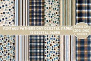 Vintage Fathers Day Digital Paper, a Pattern Graphic by Designking (Thumbnail 1 of 4)