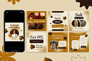 Brown Autumn Fashion Instagram Set, a Social Media Template by Aiyari Graphic (Thumbnail 3 of 5)