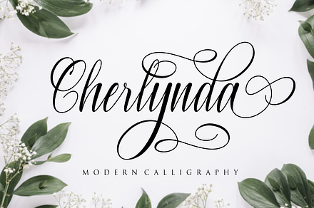 Cherlynda - Modern Calligraphy, a Script Font by Fikryal Studio