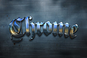 Chrome Text Styles for Photoshop, a Layer Style Add-On by Creativenauts (Thumbnail 1 of 5)