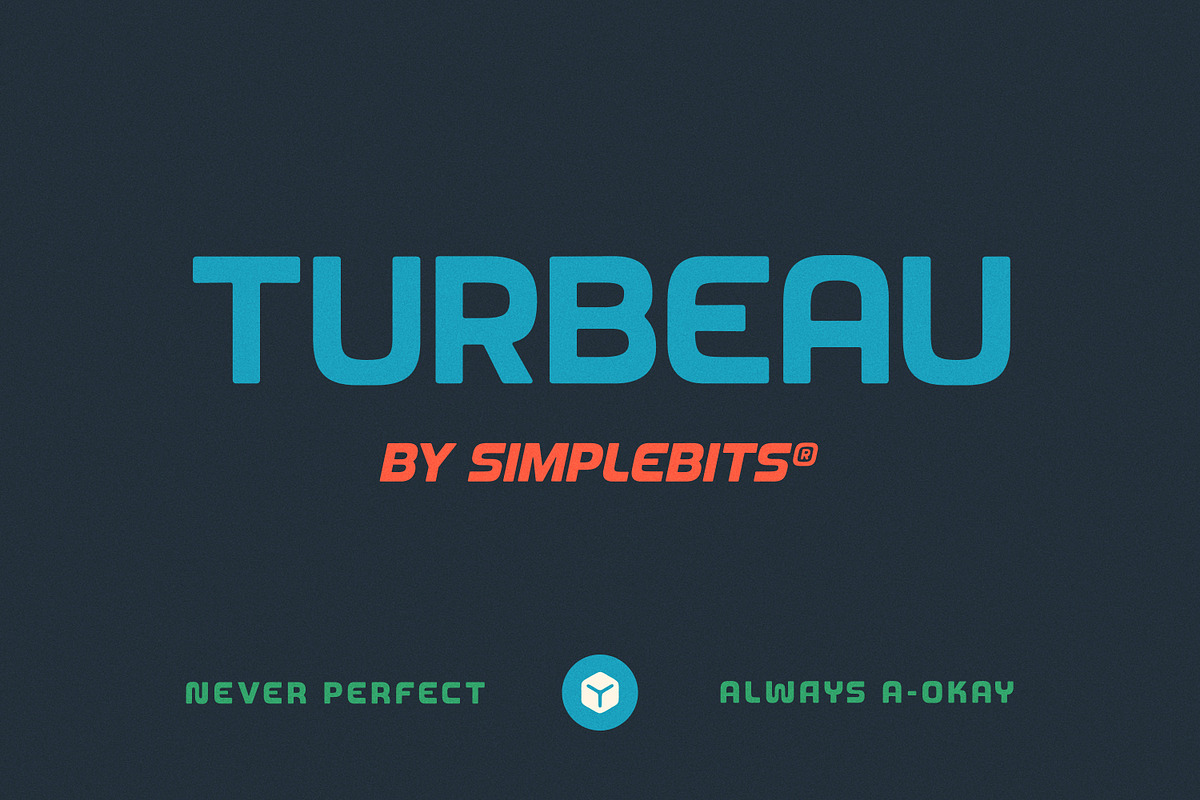 Turbeau — Retro-futuristic font, a Font by SimpleBits® (Photo 1 of 7)