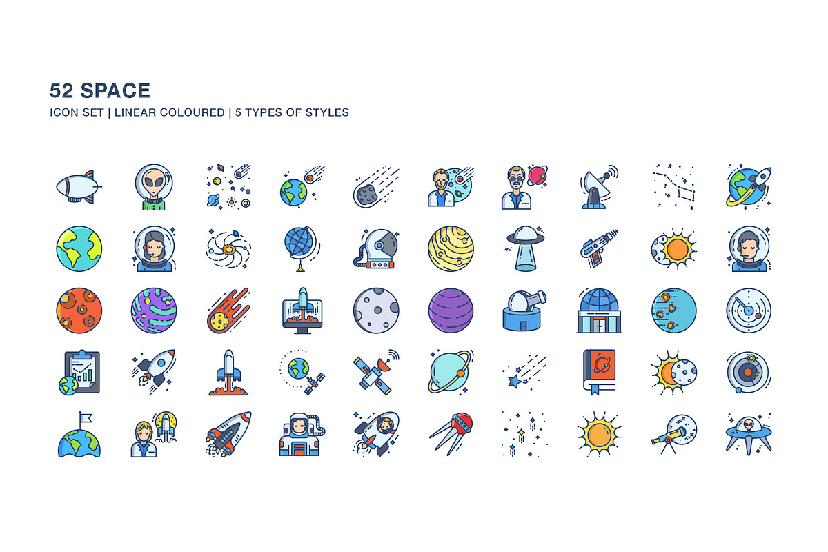 Space icon set, an Icon by Icongeek26 (Photo 3 of 6)