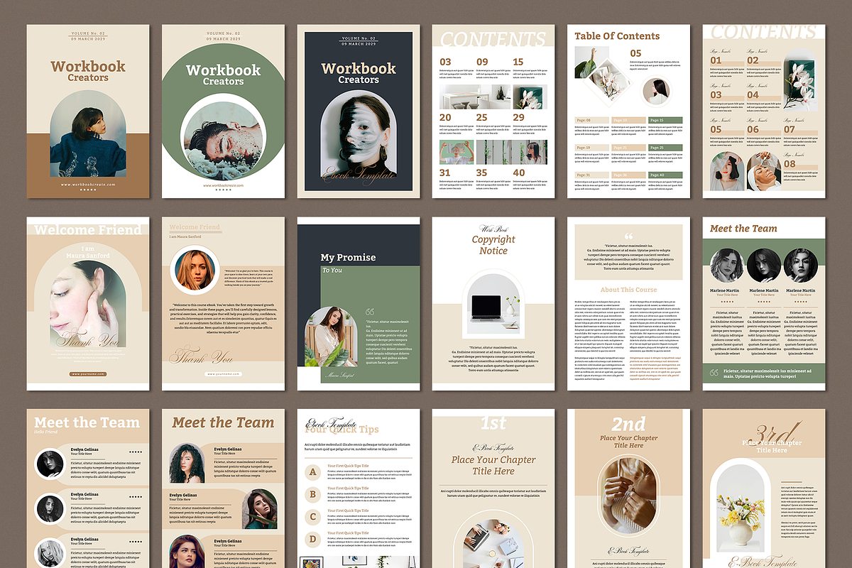 eBook Course template | Workbook, a Brochure Template by ArtisticLand