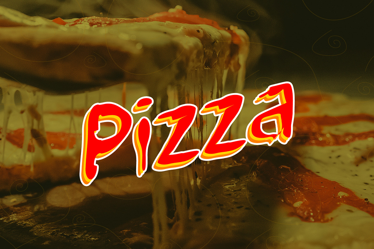 Pizza Lumer Display Font, a Font by Nickhard (Photo 2 of 6)