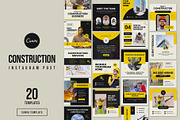 Construction Social Media Canva, a Social Media Template by Pixelpick (Thumbnail 1 of 5)