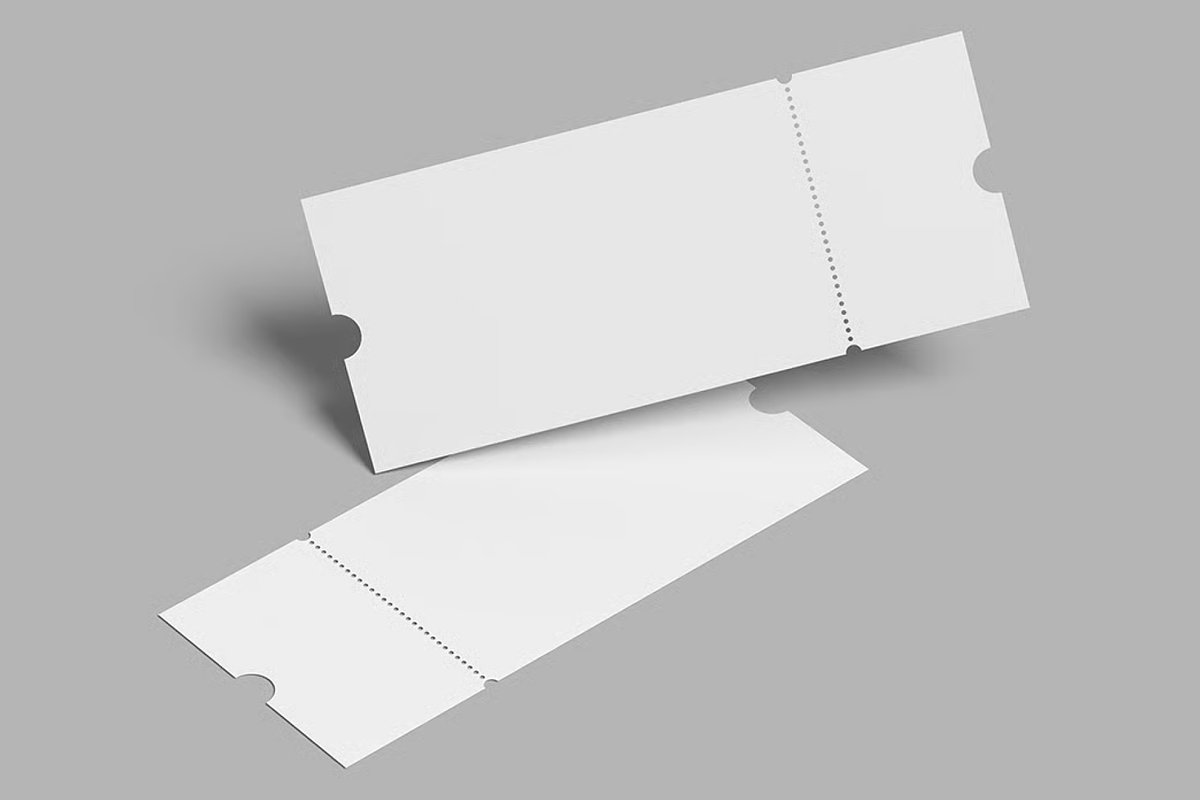 Event Ticket Mockup Set, a Merchandise Mockup by graphicsauce (Photo 4 of 4)