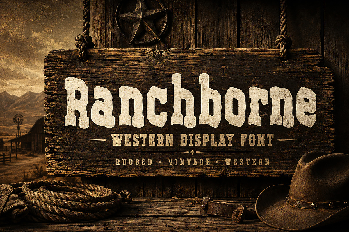Ranchborne, a Script Font by Wow Magic (Photo 1 of 5)