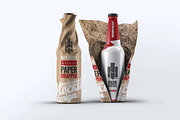 Beer Bottle Paper Wrapped 8 Mock-Up, a Product Mockup by Hubzway (Thumbnail 1 of 9)
