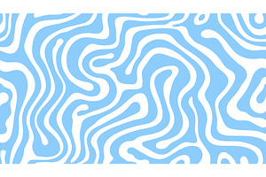 Psychedelic groovy water wave, a Decorative Illustration by Vector Tradition
