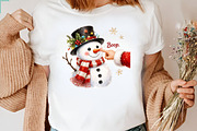 Boop Snowman Christmas PNG, a Seasonal Illustration by CraftArtStudio (Thumbnail 3 of 4)