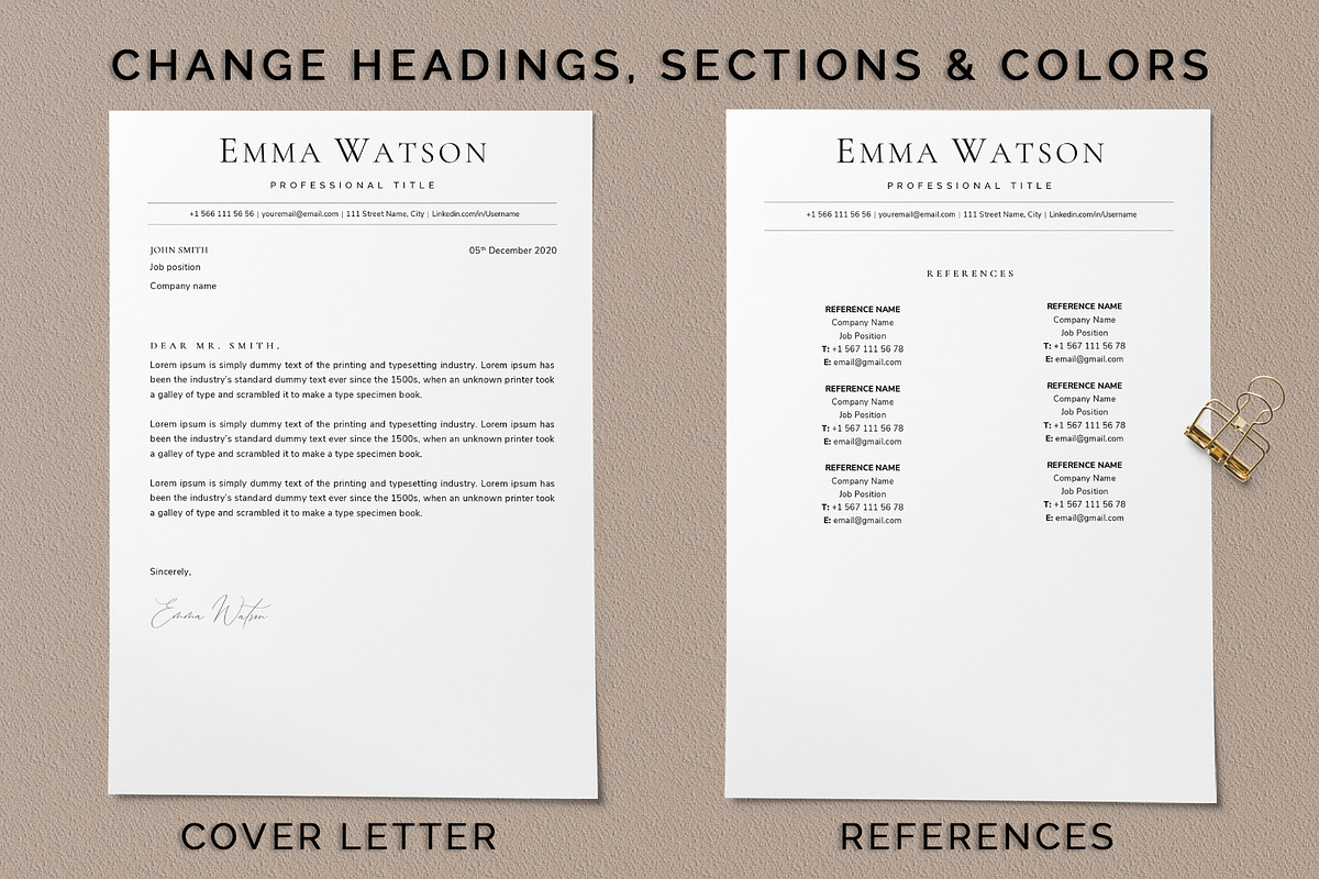 Resume template / CV template, a Resume Template by UResume (Photo 4 of 8)