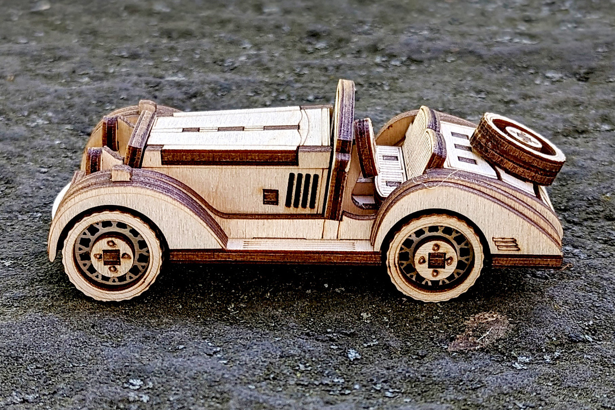 Small Sport Car - Laser Cut File, an Object Graphic by VectorPainter (Photo 2 of 18)
