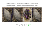 Grunge Gothic Christmas Junk Journal, a Seasonal Illustration by Print Haven Mochi Vintage (Thumbnail 4 of 11)