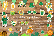St. Patrick’s Day sticker set, a Seasonal Illustration by JulyGart (Thumbnail 1 of 5)