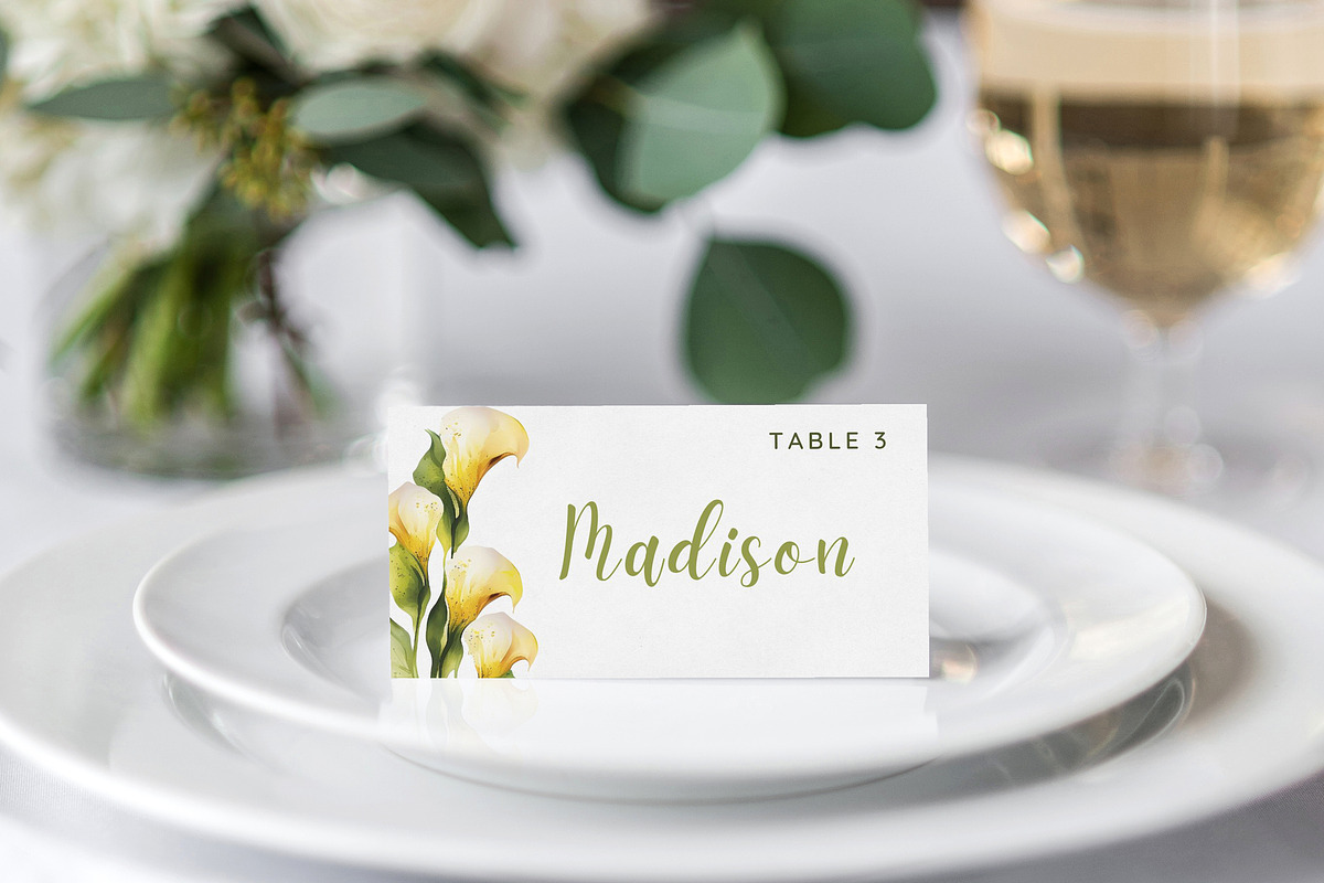 Wedding Template Bundle Calla Lilies, an Invitation Template by MarryMeMoments (Photo 5 of 8)
