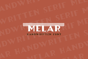 Melar - a hand drawn serif font
