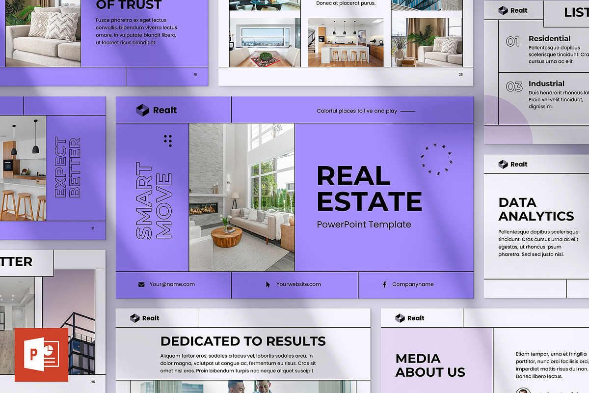 Real Estate PowerPoint Template, a Presentation Template by TemplatesNow! (Photo 1 of 13)