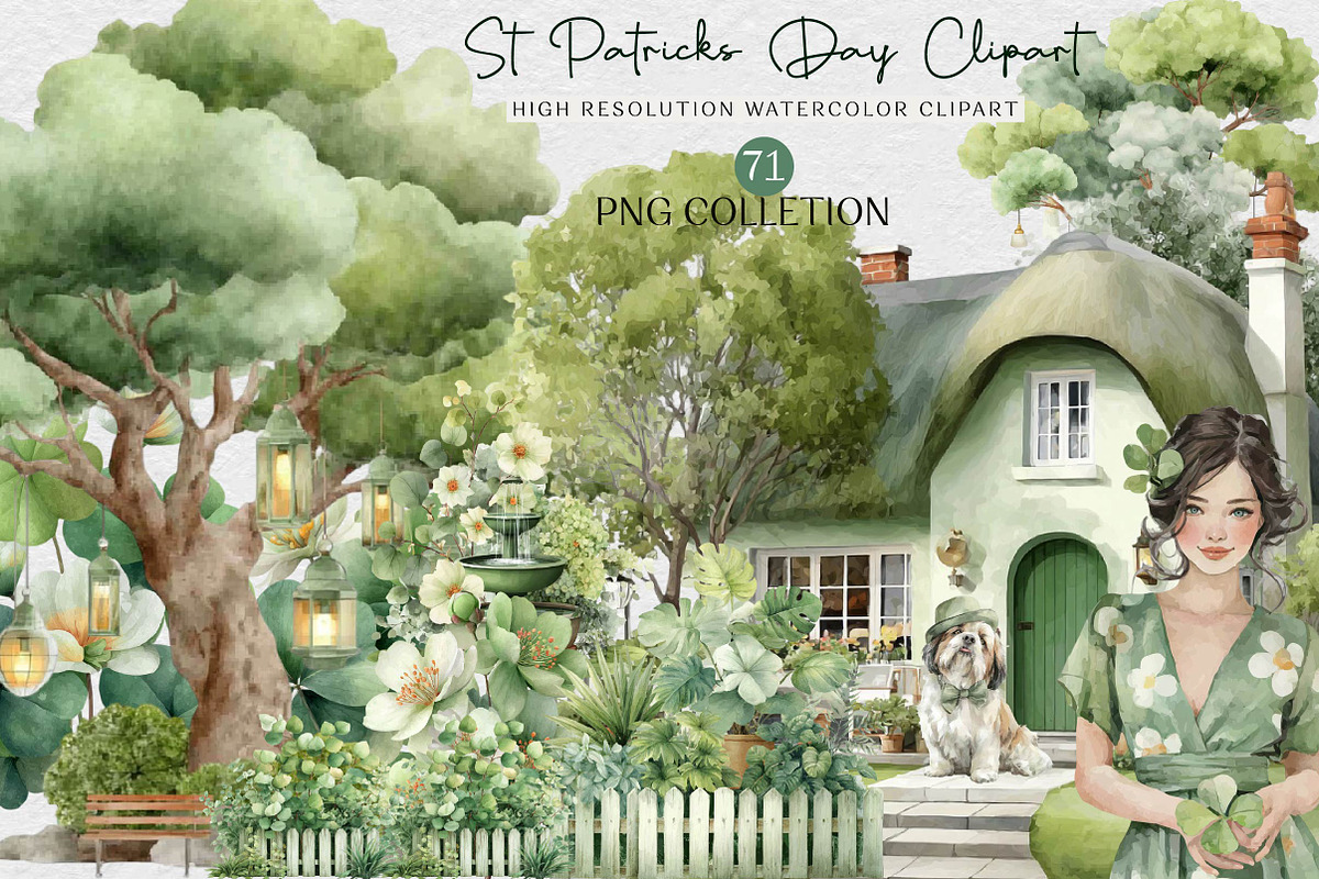 St Patricks Day Clipart Bundle, an Illustration by DreamCafeArt (Photo 1 of 6)