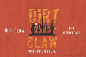 Dirt Claw Display Font