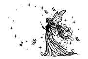 Fairy Moon Butterfly Silhouette, an Object Illustration by Gaye Art (Thumbnail 19 of 31)