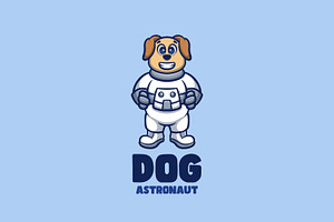 Dog Astronaut Cartoon Logo, a Branding & Logo Template by Gumrega Studio