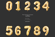 Gold Foil Alphabet Balloon Letters, a Decorative Illustration by GlamArtZhanna (Thumbnail 5 of 5)