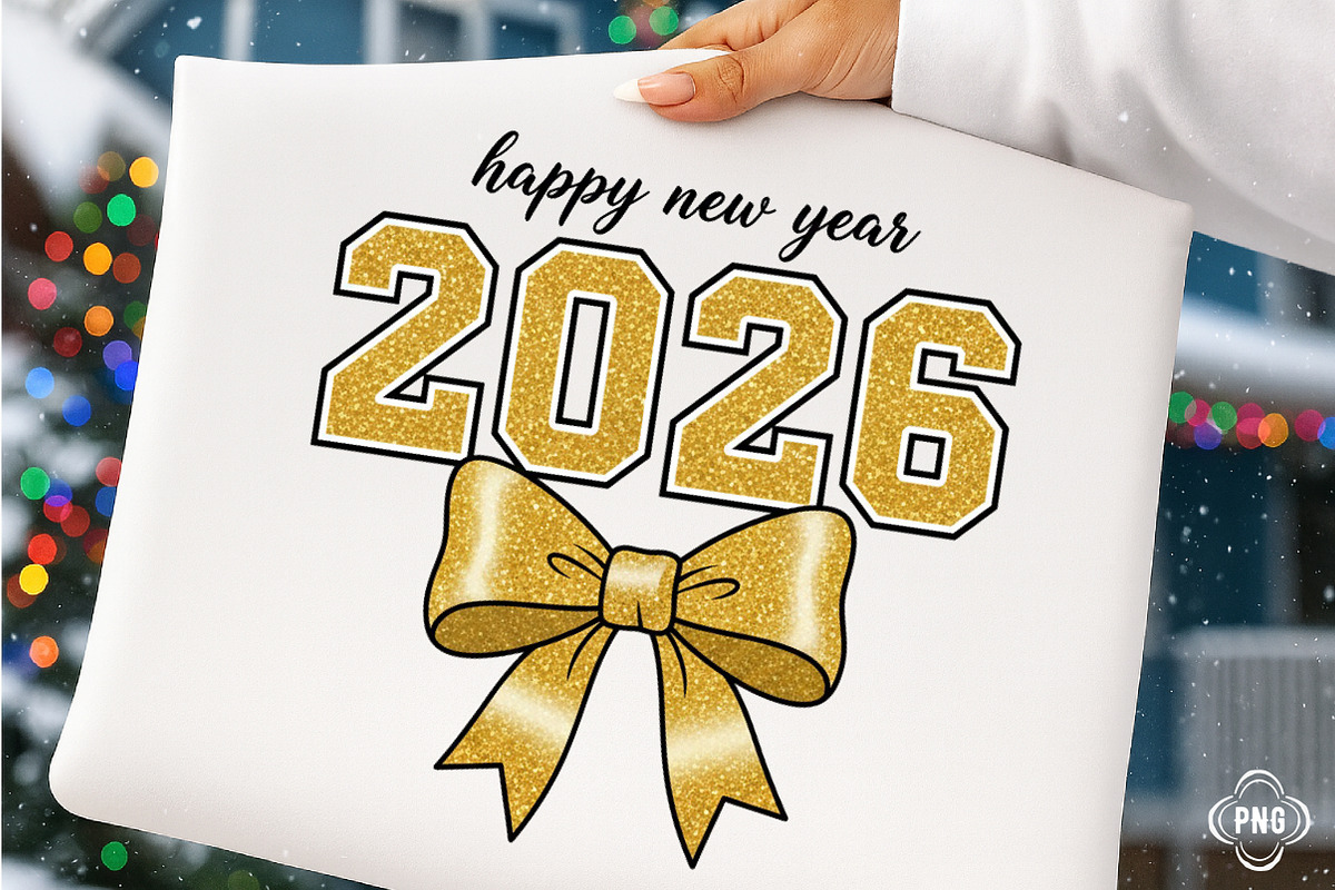 Happy New Year Glitter Coquette PNG, an Illustration by SinaCreation (Photo 1 of 10)