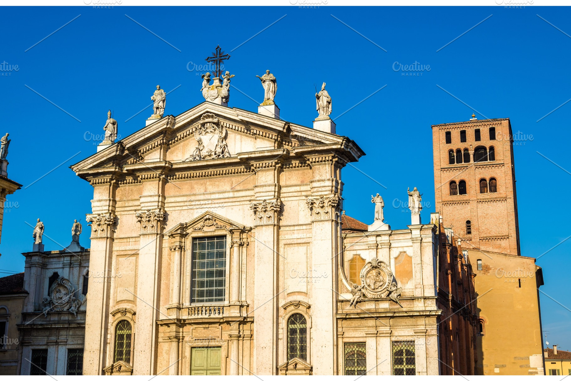 View of the Cathedral of Mantua - Italy, an Architecture Photo by Leonid Andronov