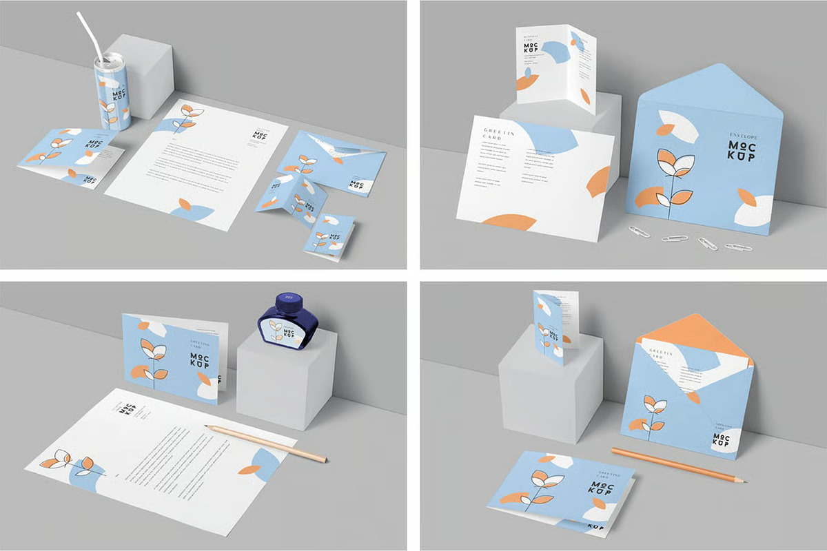 Stationery Mockup, an Advertising Mockup by megostudi0 (Photo 1 of 6)