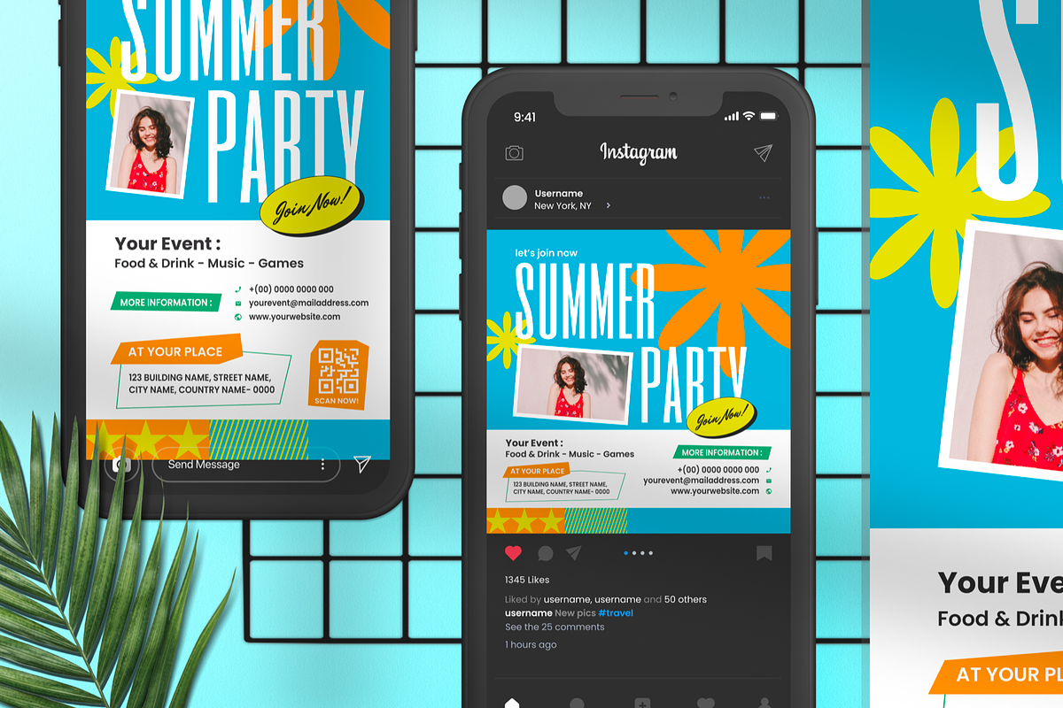 Summer Party Flyer, a Flyer Template by Annora Studio (Photo 2 of 4)
