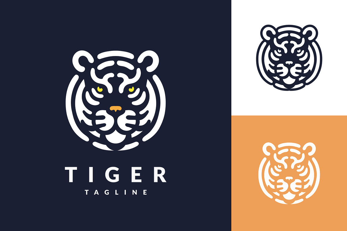 Tiger Head Logo Design, a Branding & Logo Template by Saba Vector