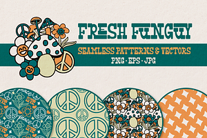 Seamless Patterns Fresh Funguy