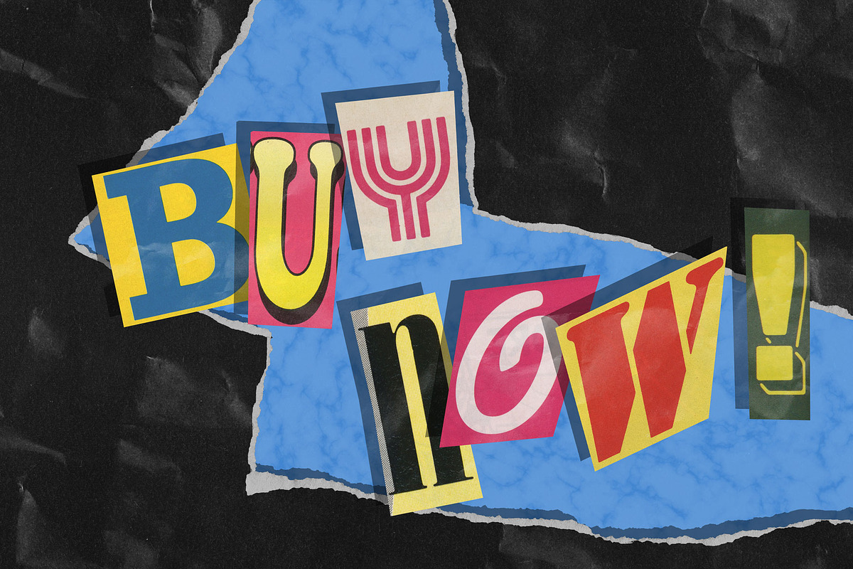 2600+ Ransom Note Letters from 1980s, an Object Graphic by Thundr Co.