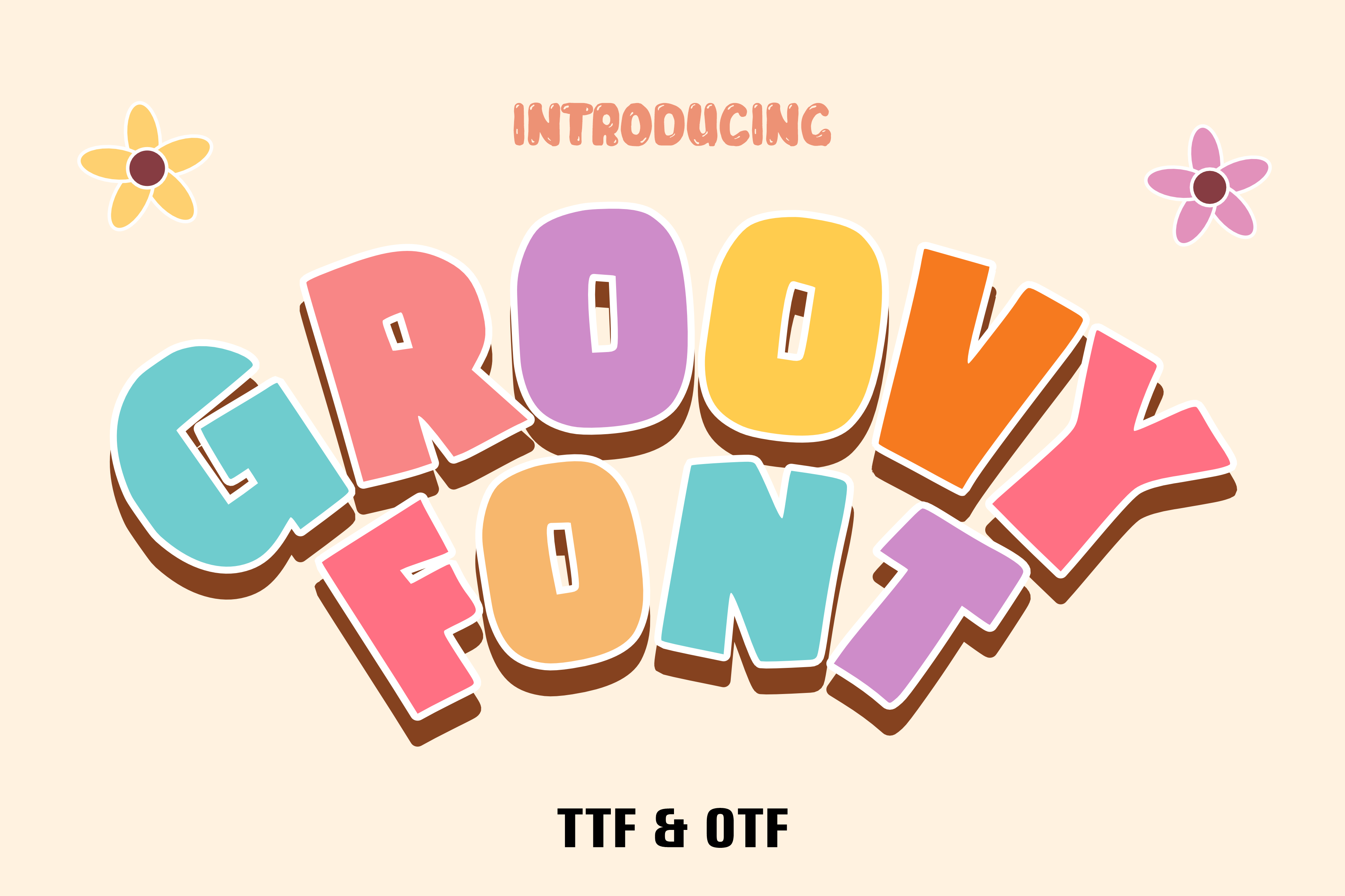 Groovy Font - Retro Font Types, a Font by Sahira Studio